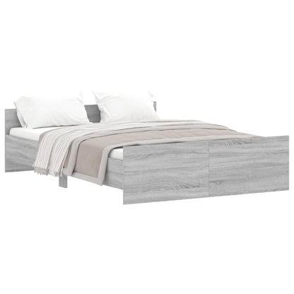 Giroletto con Testiera e Pediera Grigio Sonoma 140x190 cm