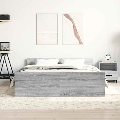 Giroletto con Testiera e Pediera Grigio Sonoma 140x190 cm