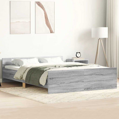Giroletto con Testiera e Pediera Grigio Sonoma 140x190 cm