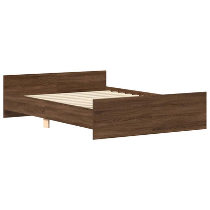 Giroletto con Testiera e Pediera Rovere Marrone 140x190 cm