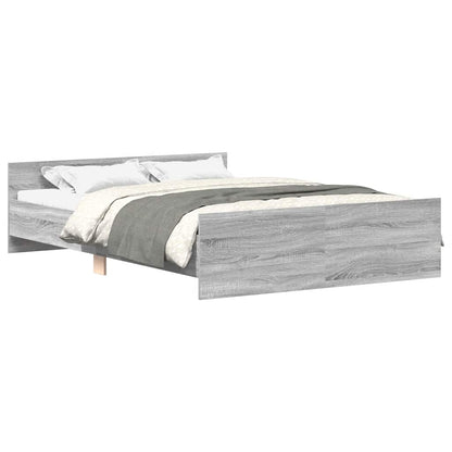 Giroletto con Testiera e Pediera Grigio Sonoma 135x190 cm