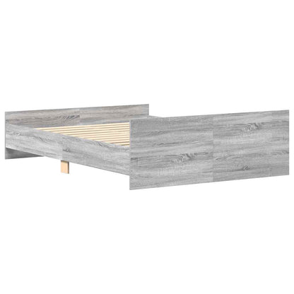 Giroletto con Testiera e Pediera Grigio Sonoma 135x190 cm