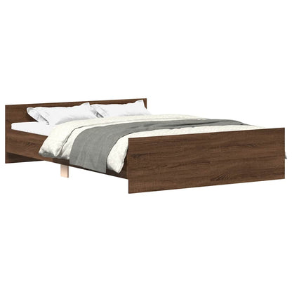 Giroletto con Testiera e Pediera Rovere Marrone 135x190 cm