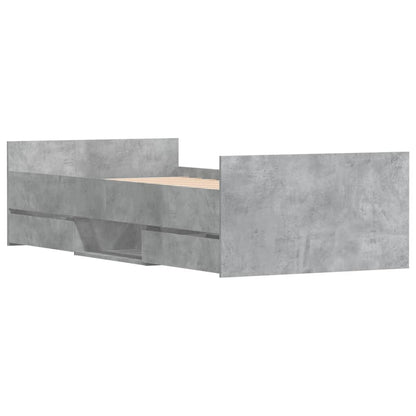 Giroletto con Testiera e Pediera Grigio Cemento 100x200 cm