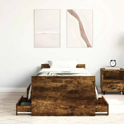 Giroletto con Testiera e Pediera Rovere Fumo 100x200 cm