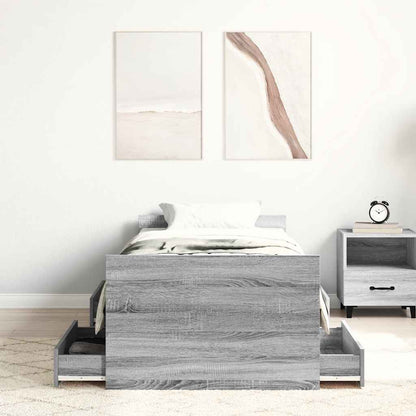 Giroletto con Testiera e Pediera Grigio Sonoma 100x200 cm
