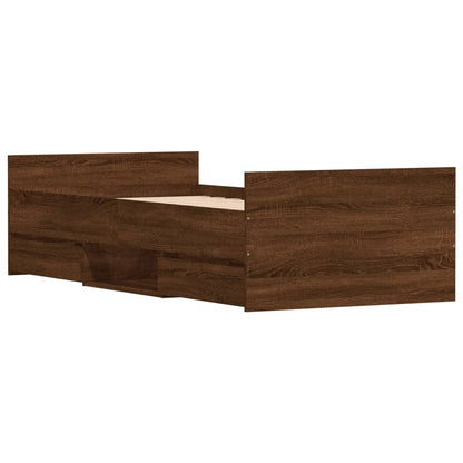 Giroletto con Testiera e Pediera Rovere Marrone 100x200 cm