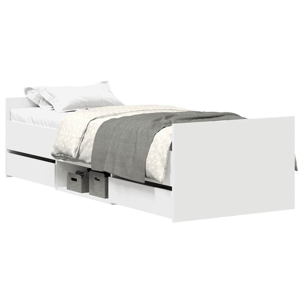 Giroletto con Testiera e Pediera Bianco 90x200 cm