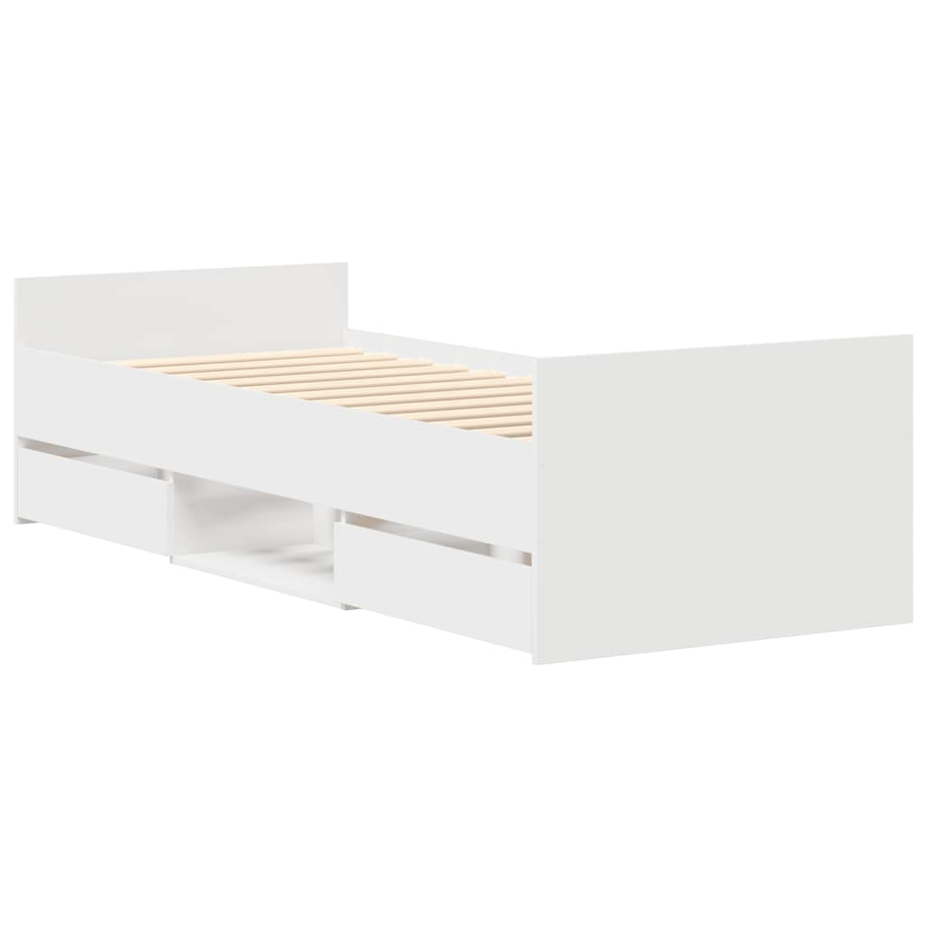 Giroletto con Testiera e Pediera Bianco 90x200 cm