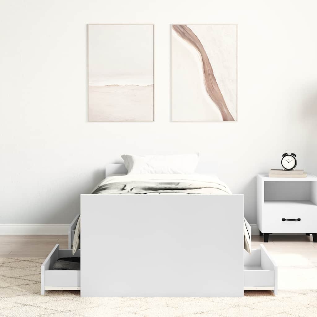 Giroletto con Testiera e Pediera Bianco 90x200 cm
