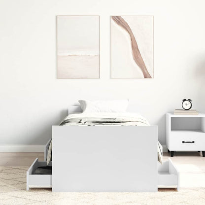 Giroletto con Testiera e Pediera Bianco 90x200 cm