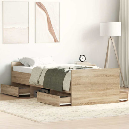 Giroletto con Testiera e Pediera Rovere Sonoma 90x200 cm