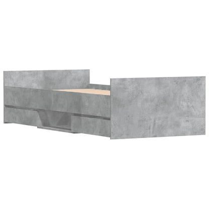 Giroletto con Testiera e Pediera Grigio Cemento 90x200 cm
