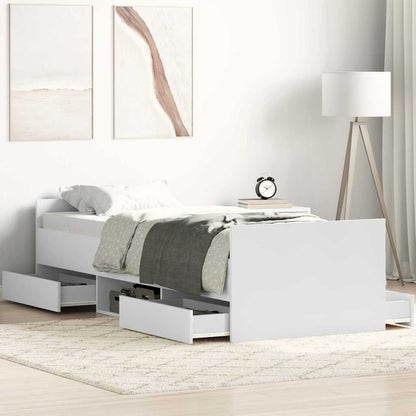 Giroletto con Testiera e Pediera Bianco 90x190 cm