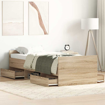 Giroletto con Testiera e Pediera Rovere Sonoma 90x190 cm