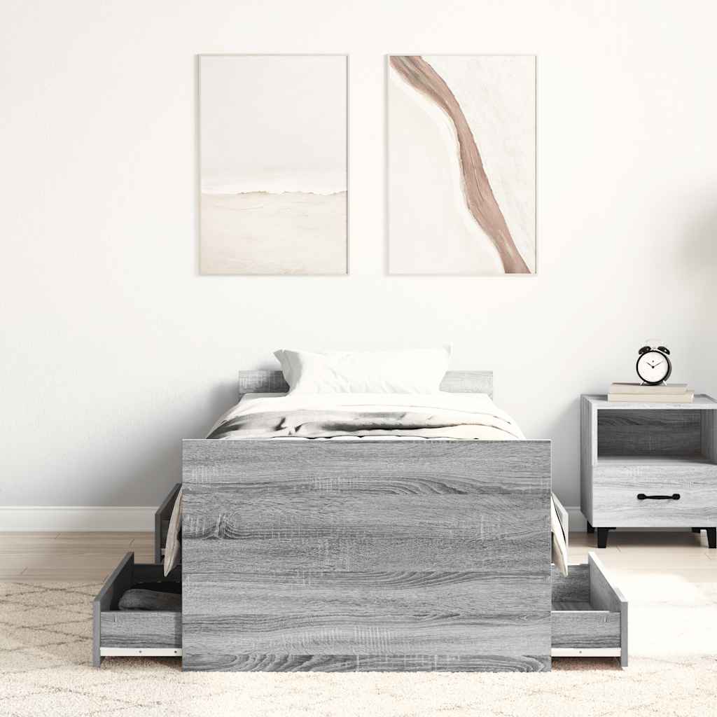 Giroletto senza Materasso Rovere Sonoma 90x190 cm