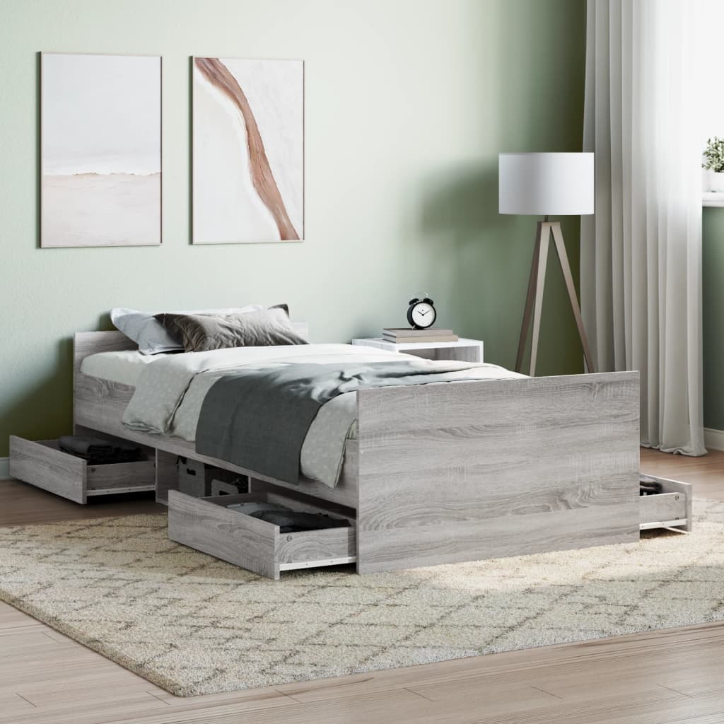 Giroletto senza Materasso Rovere Sonoma 90x190 cm