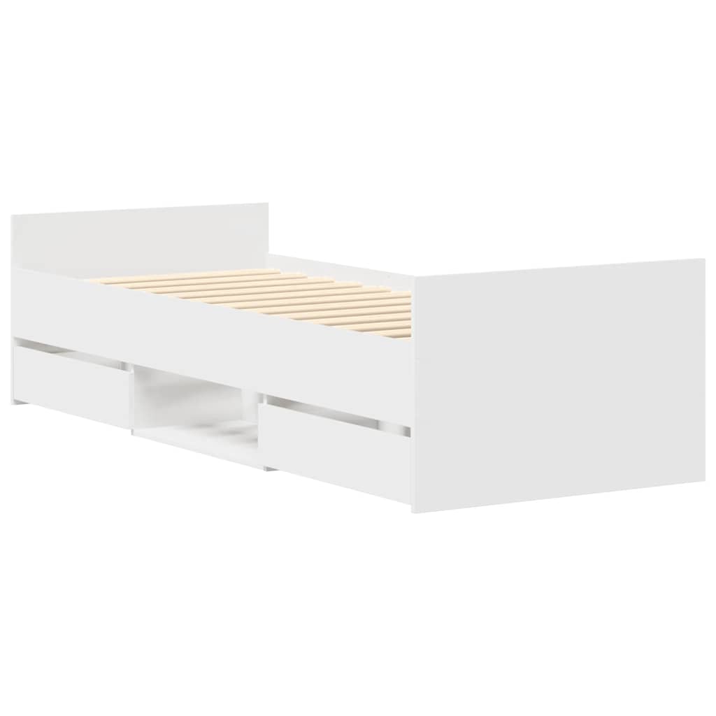 Giroletto con Testiera e Pediera Bianco 75x190 cm