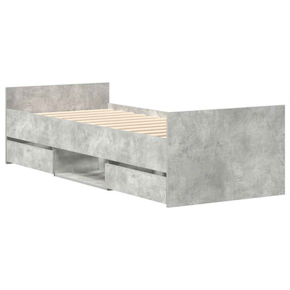 Giroletto con Testiera e Pediera Grigio Cemento 75x190 cm