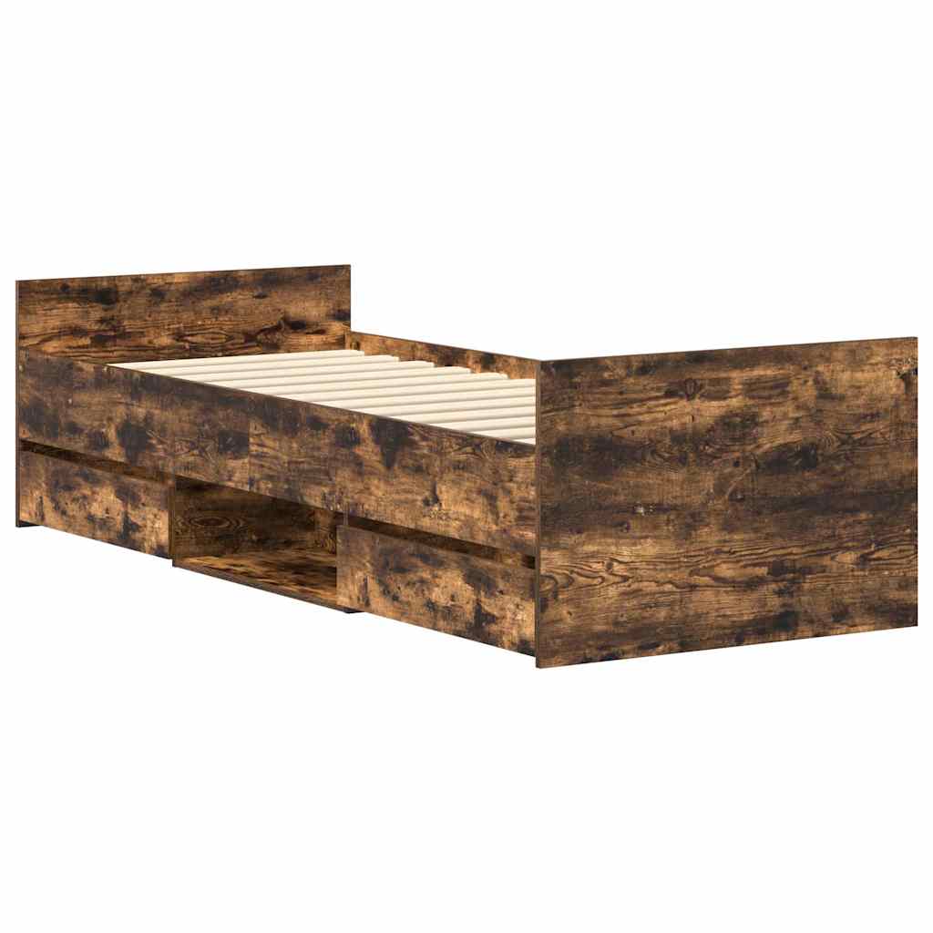Giroletto con Testiera e Pediera Rovere Fumo 75x190 cm