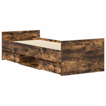 Giroletto con Testiera e Pediera Rovere Fumo 75x190 cm