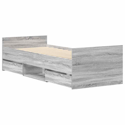Giroletto con Testiera e Pediera Grigio Sonoma 75x190 cm