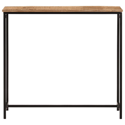 Tavolo Consolle 80x30x74 cm in Legno Massello di Mango e Ferro