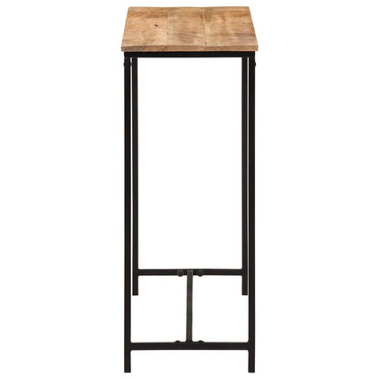 Tavolo Consolle 80x30x74 cm in Legno Massello di Mango e Ferro