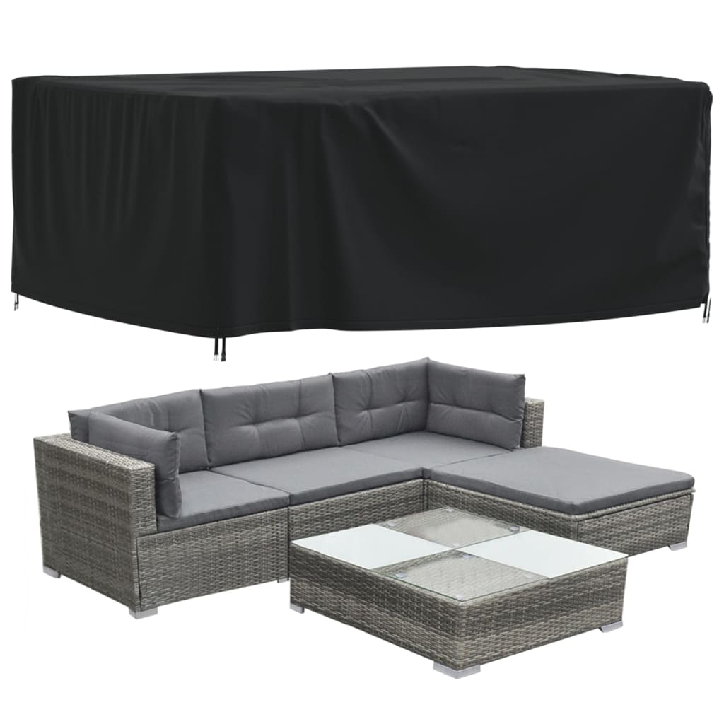 Copertura per Mobili da Giardino Nera 200x165x80 cm 420D Oxford