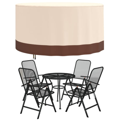 Copertura Mobili Giardino Rotonda Beige Ø 157x71 cm 600D Oxford
