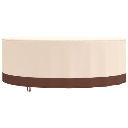 Copertura Mobili Giardino Rotonda Beige Ø 244x71 cm 600D Oxford