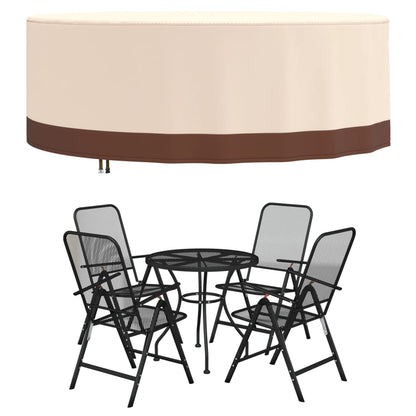 Copertura Mobili Giardino Rotonda Beige Ø 244x71 cm 600D Oxford