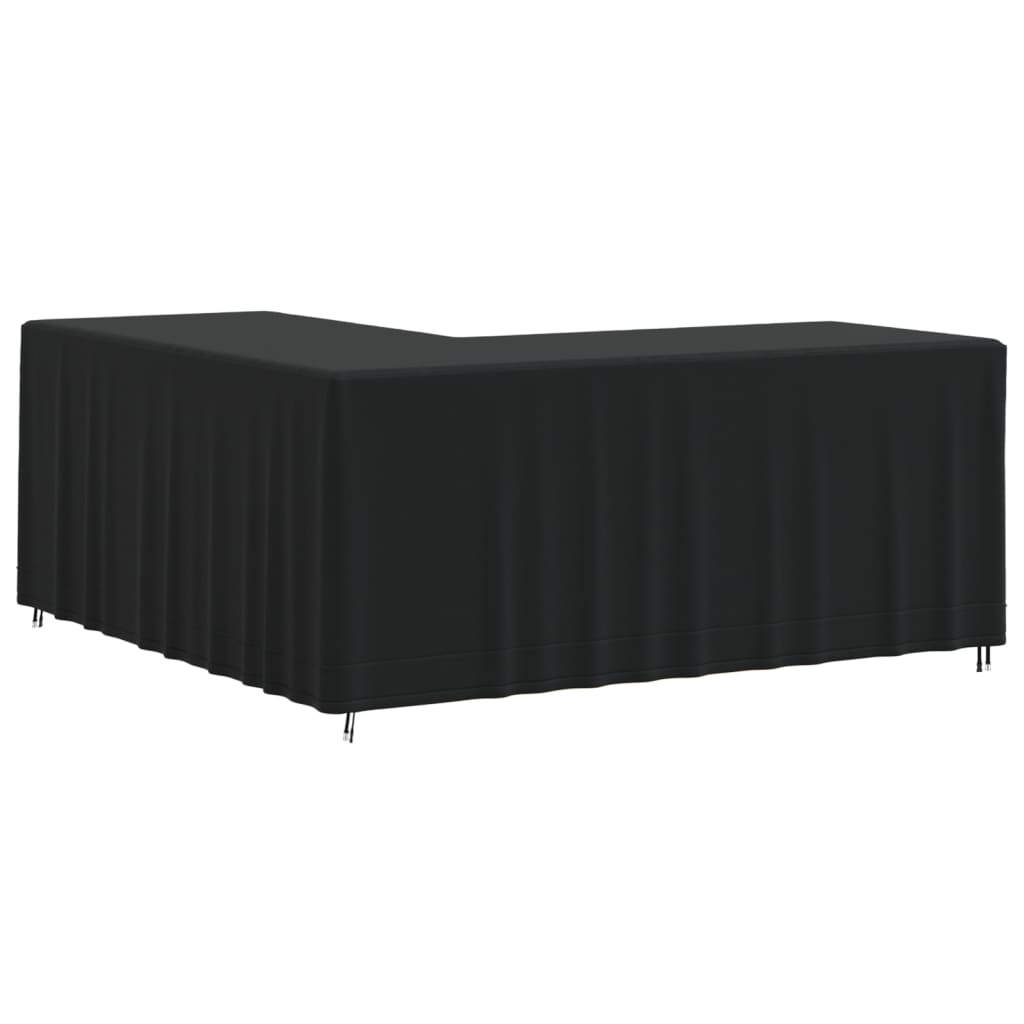Copertura per Divano a L Nera 215x215x80 cm 420D Oxford