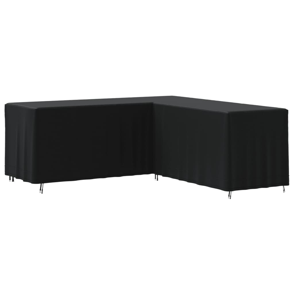 Copertura per Divano a L Nera 254x254x80 cm 420D Oxford