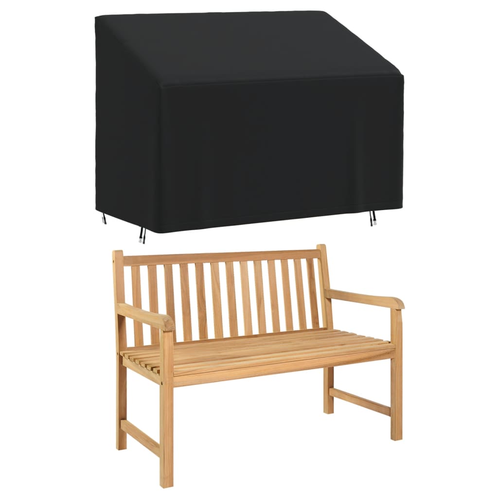 Copertura per Panca a 2 Posti Nera 134x70x65/94 cm 420D Oxford