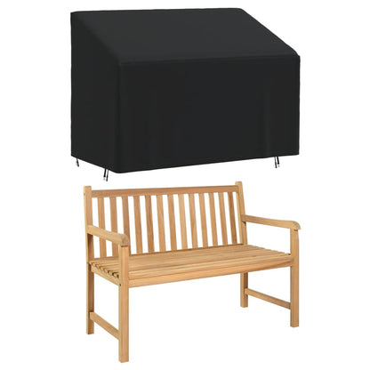 Copertura per Panca a 2 Posti Nera 134x70x65/94 cm 420D Oxford