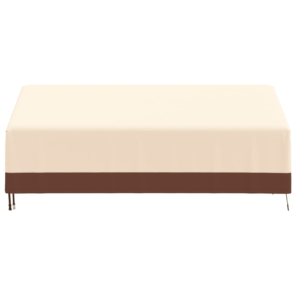 Copertura per Panca a 3 Posti Beige 204x86x48/73 cm 600D Oxford