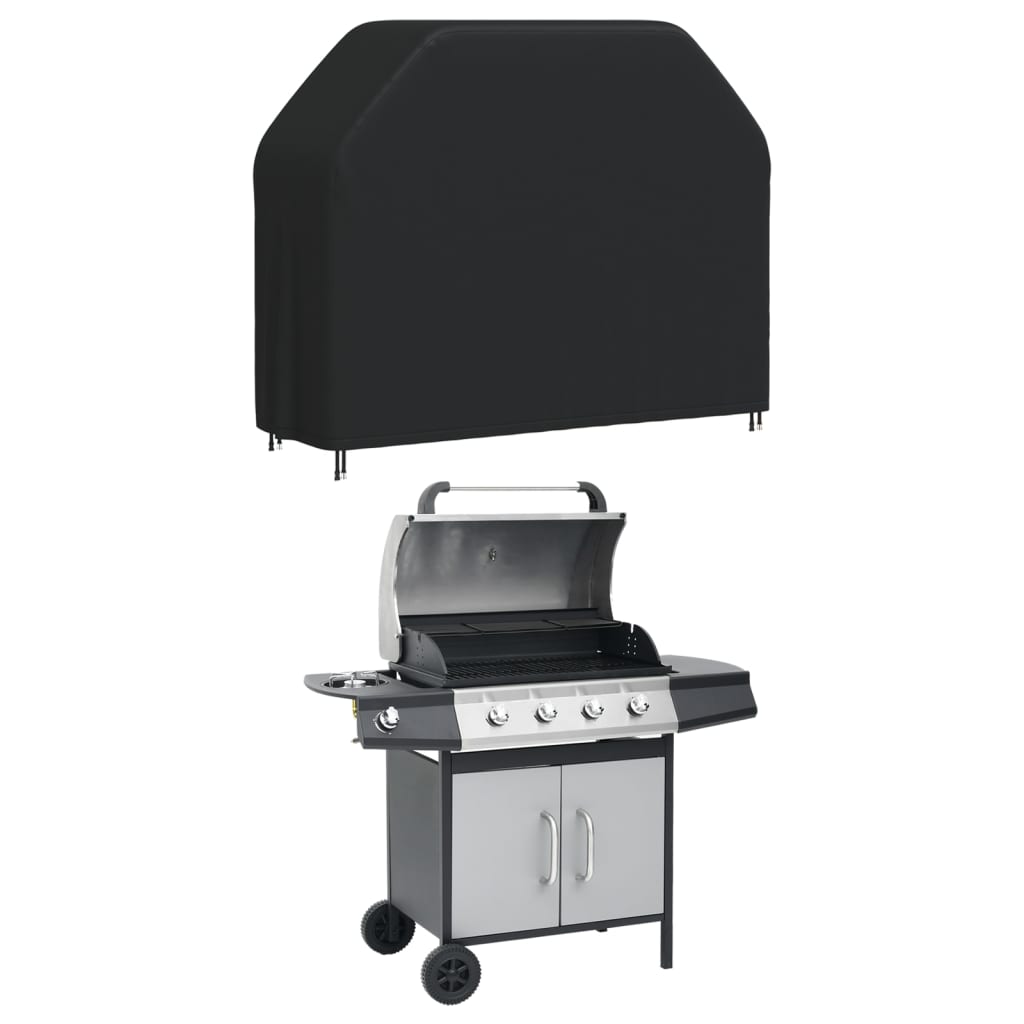 Copertura per Barbecue 162x61x122 cm Nera 420D Oxford