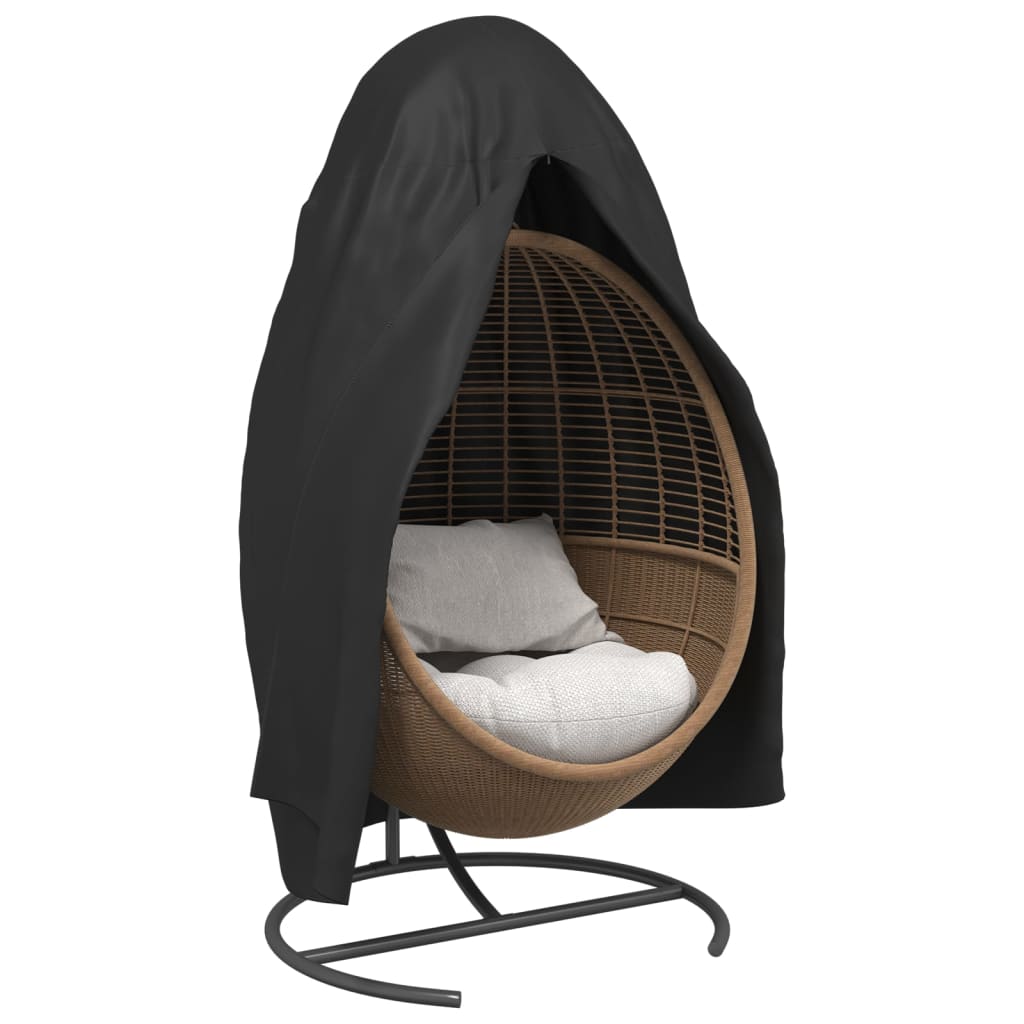Copertura per Poltrona Sospesa Nera Ø 190x108 cm 420D Oxford