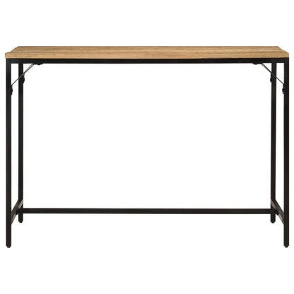 Tavolo Pranzo 110x55x75cm Legno Massello Mango Grezzo e Ferro