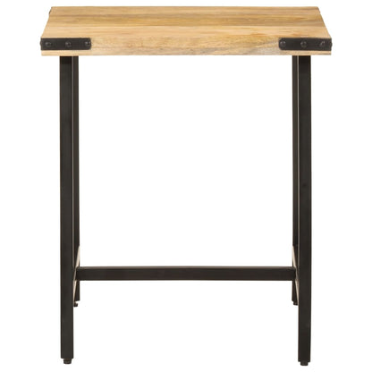 Tavolino 45x45x50cm in Legno Massello di Mango e Ferro