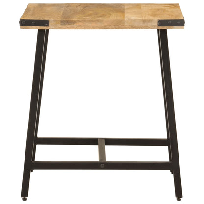 Tavolino 45x45x50cm in Legno Massello di Mango e Ferro