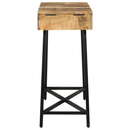 Toeletta 105x35x75cm Legno Massello Mango Grezzo e Ferro
