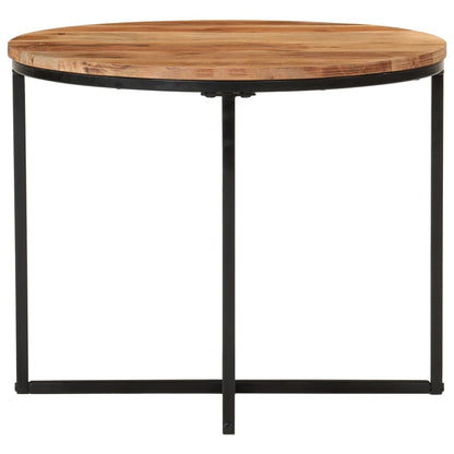 Tavolino Salotto 55x55x45cm in Legno Massello di Acacia e Ferro