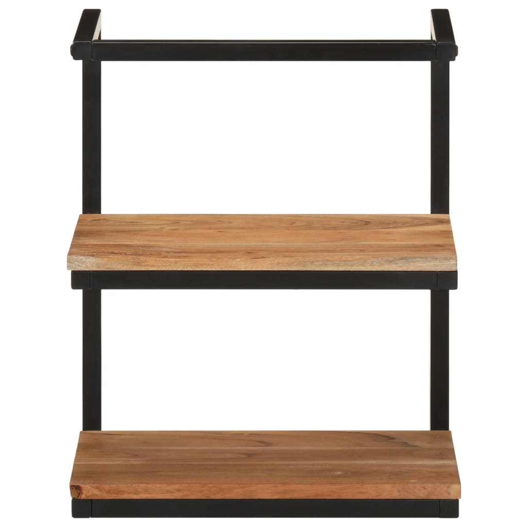 Mensola da Parete 40x30x50 cm Legno Massello di Acacia e Ferro