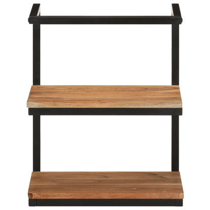 Mensola da Parete 40x30x50 cm Legno Massello di Acacia e Ferro