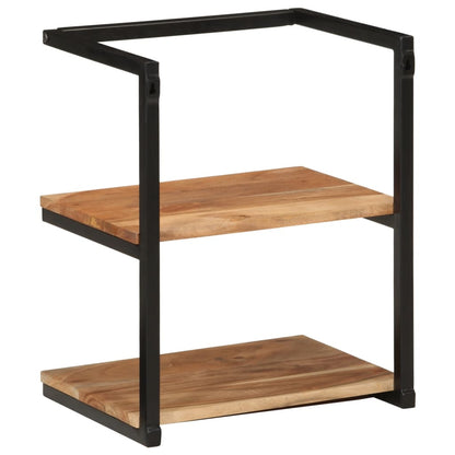 Mensola da Parete 40x30x50 cm Legno Massello di Acacia e Ferro