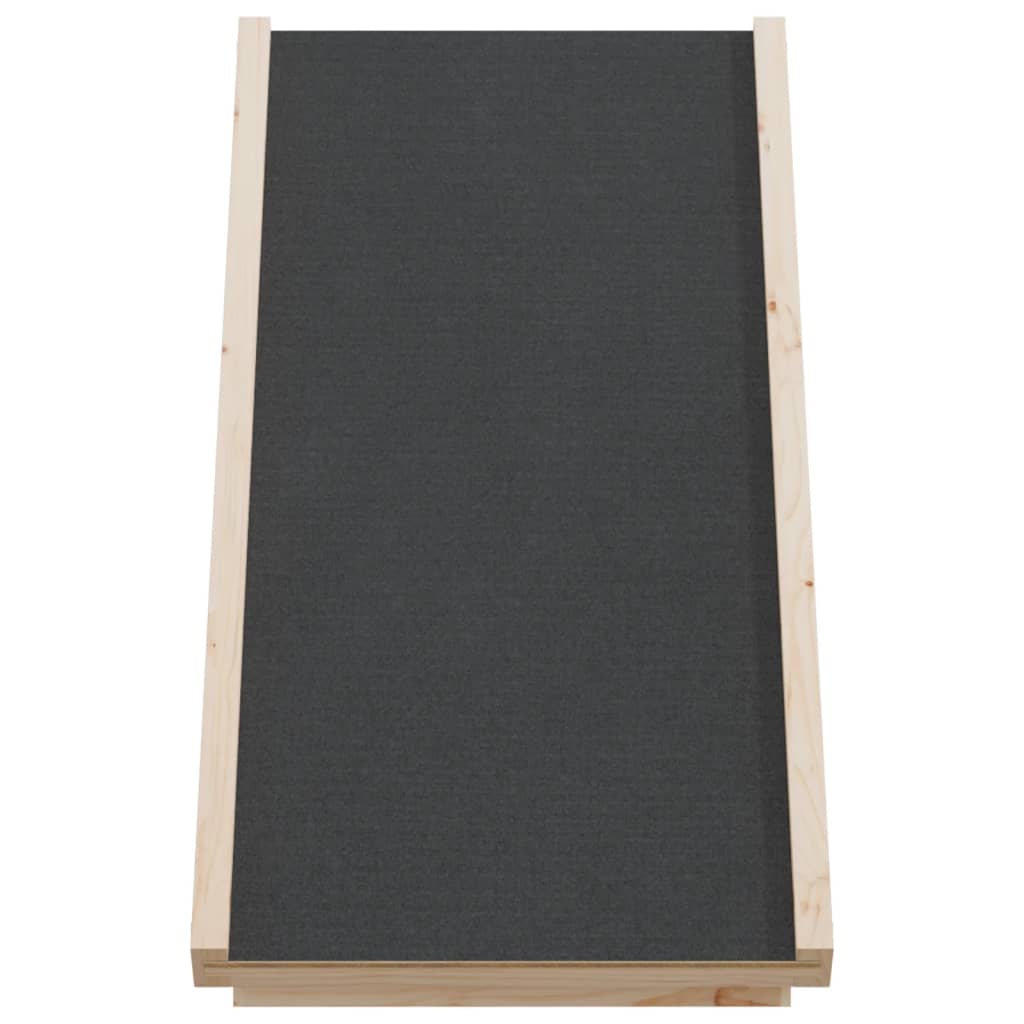 Rampa per Cani Grigia 70x35 cm in Legno Massello di Abete