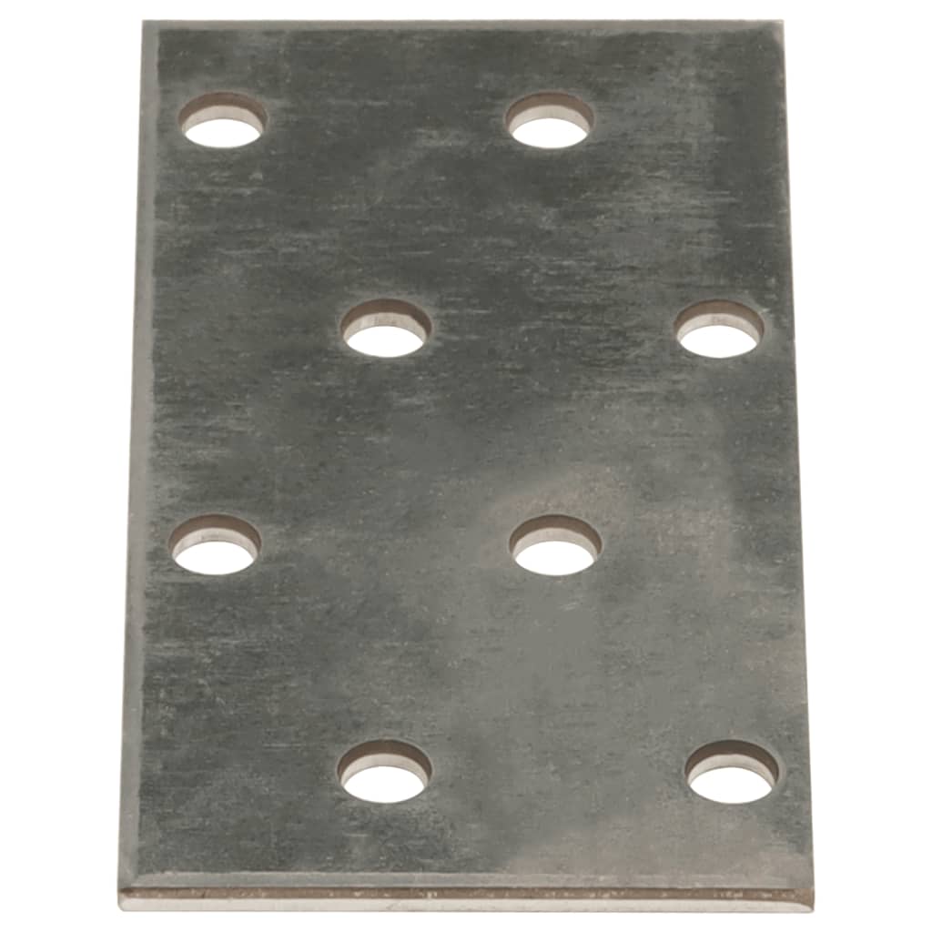 Piastre Forate 60 pz 2 mm 80x40 mm Acciaio Zincato