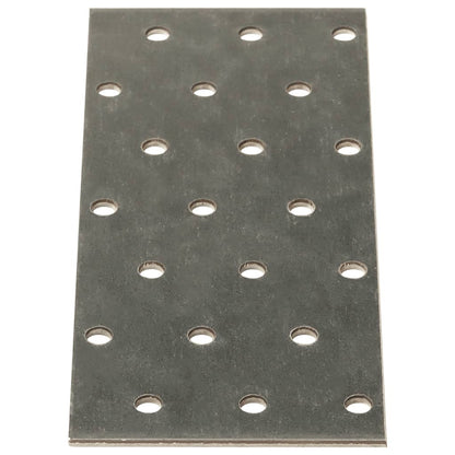 Piastre Forate 40 pz 2 mm 140x60 mm Acciaio Zincato